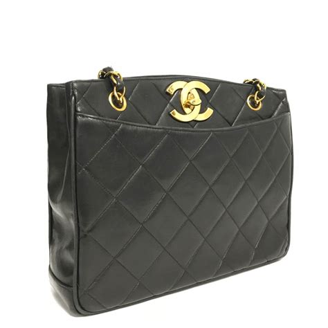 vintage chanel tote bag lambskin